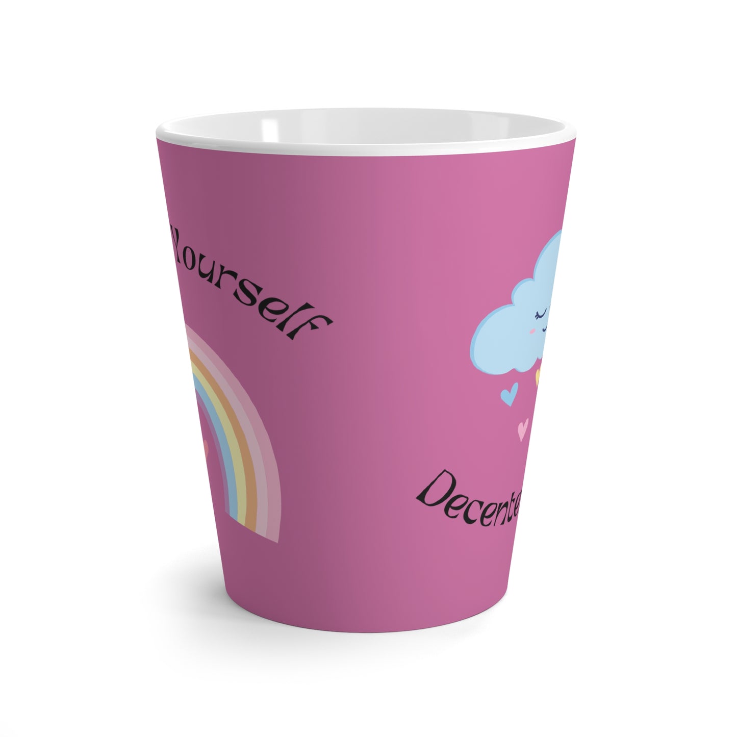 Latte Mug-Title: "Decenter Men, Center Yourself" Mug - Empower Your Mornings!