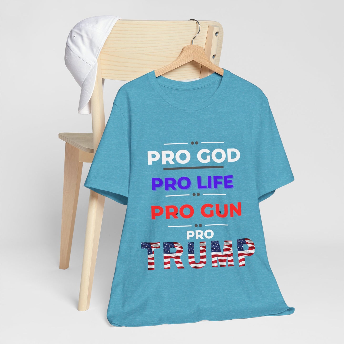 Pro God, Pro Gun, Pro Trump Shirt. Unisex Jersey Short Sleeve Tee