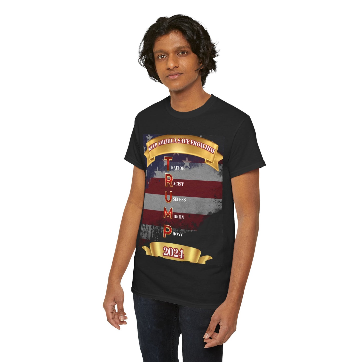 KEEP AMERICA SAFE FROM HIM Unisex Heavy Cotton Tee