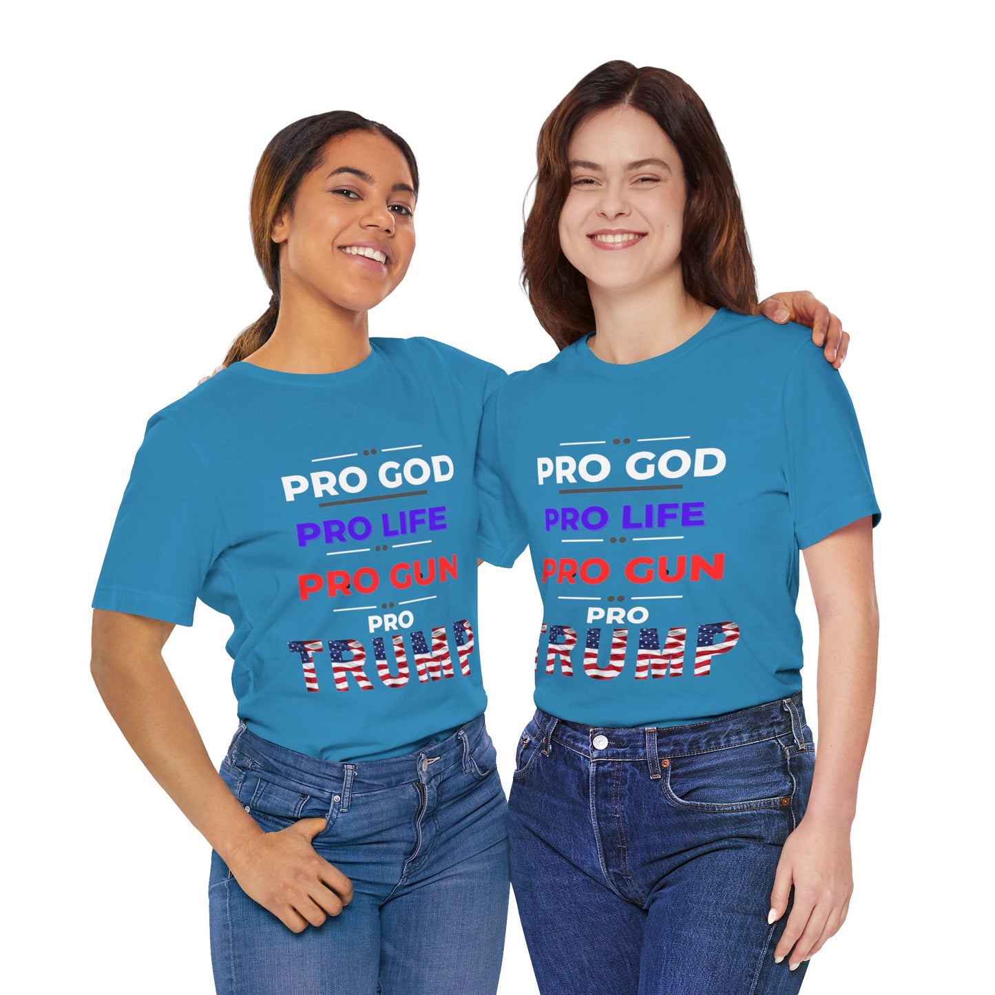 Pro God, Pro Gun, Pro Trump Shirt. Unisex Jersey Short Sleeve Tee