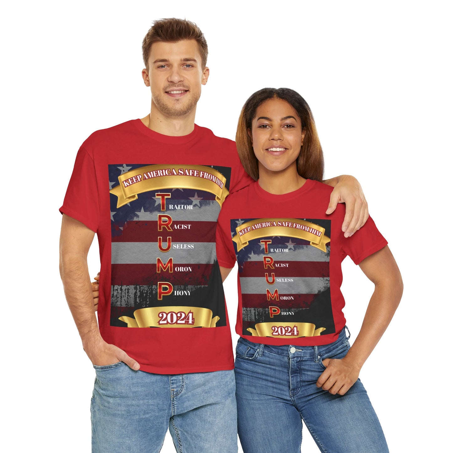 KEEP AMERICA SAFE FROM HIM Unisex Heavy Cotton Tee