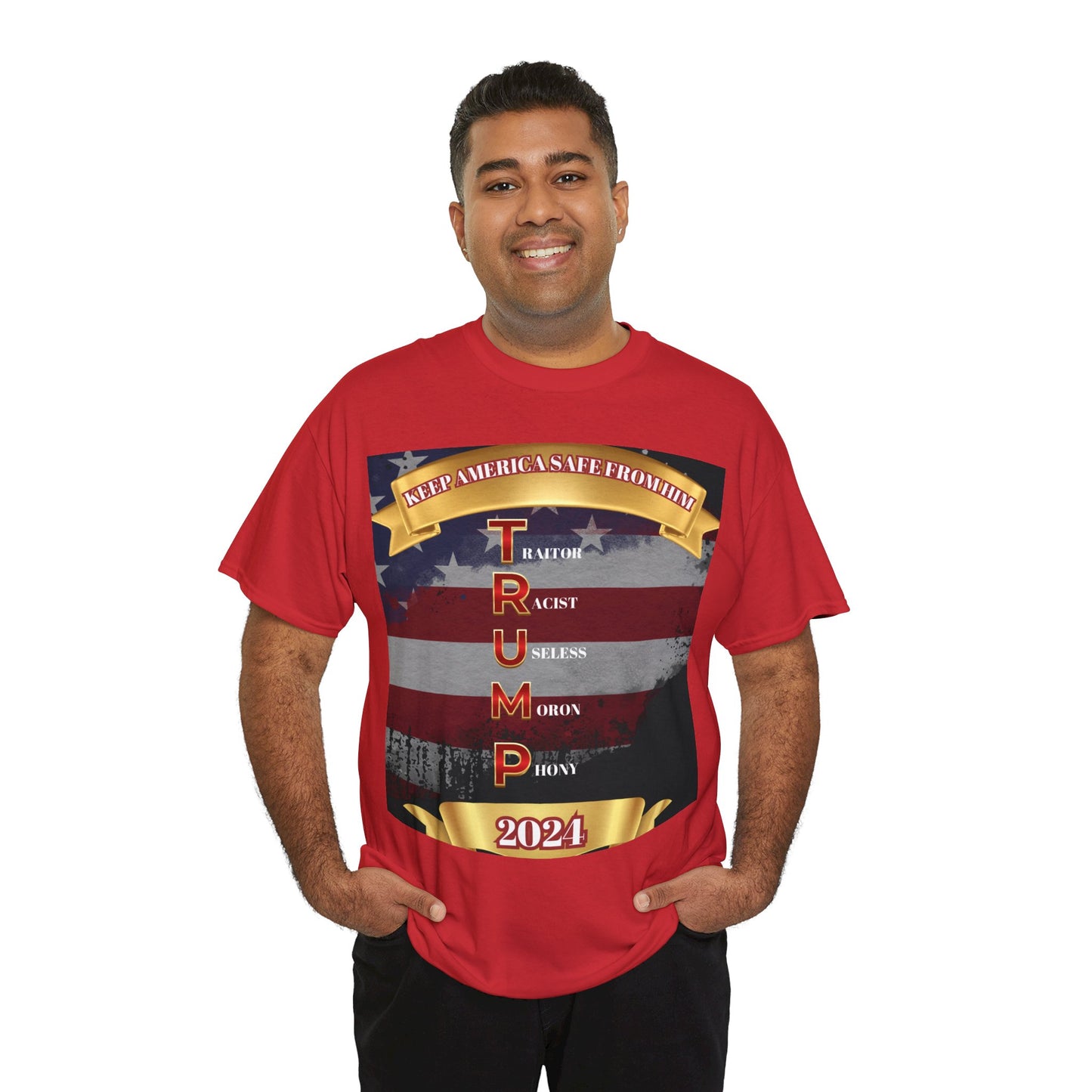 KEEP AMERICA SAFE FROM HIM Unisex Heavy Cotton Tee