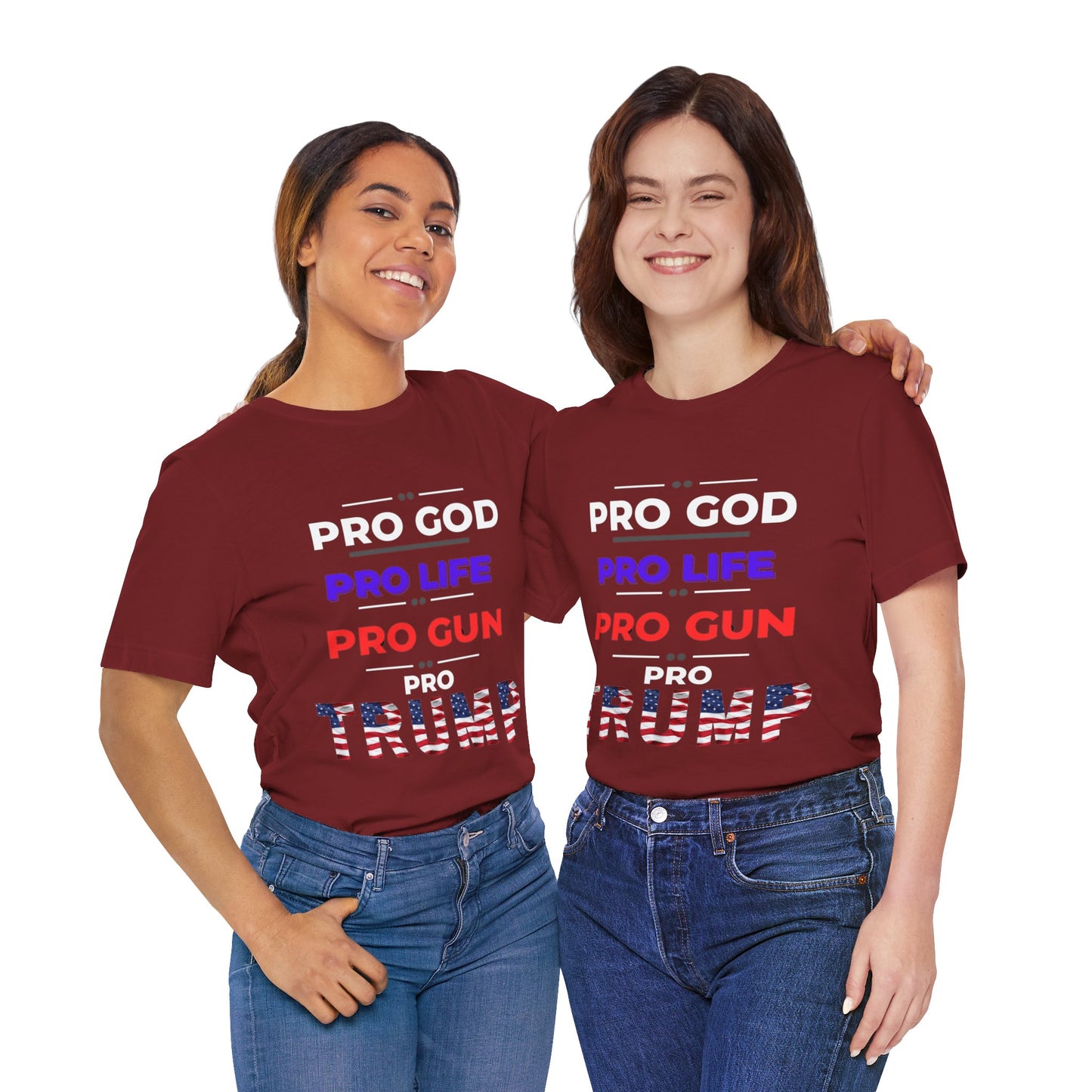 Pro God, Pro Gun, Pro Trump Shirt. Unisex Jersey Short Sleeve Tee