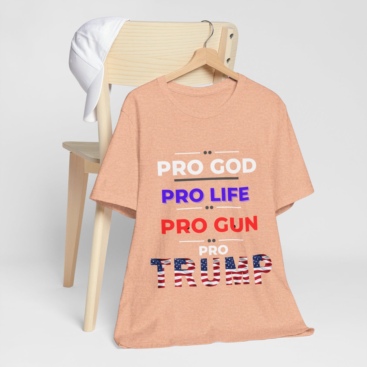 Pro God, Pro Gun, Pro Trump Shirt. Unisex Jersey Short Sleeve Tee