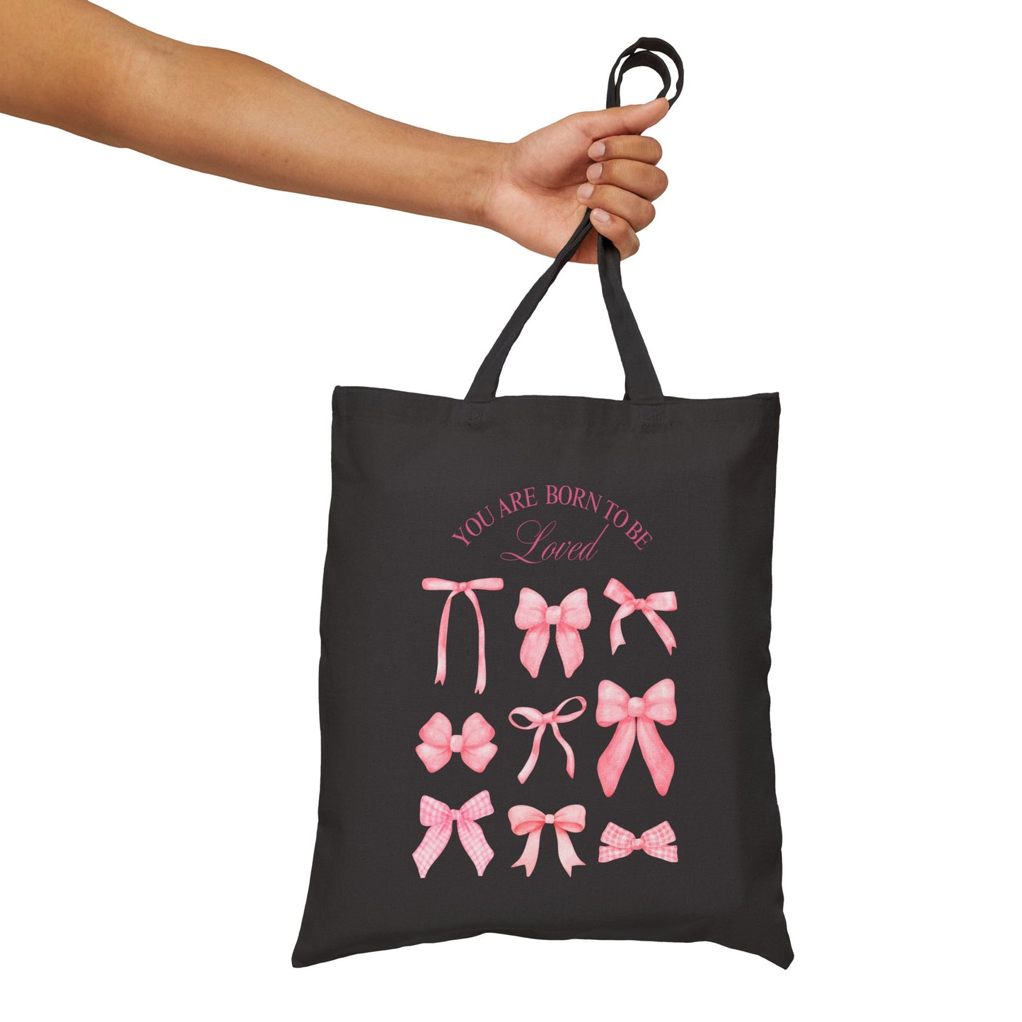 "You Were Made to Be Loved" Tote Bag - Carry Love Everywhere! Cotton Canvas Tote Bag