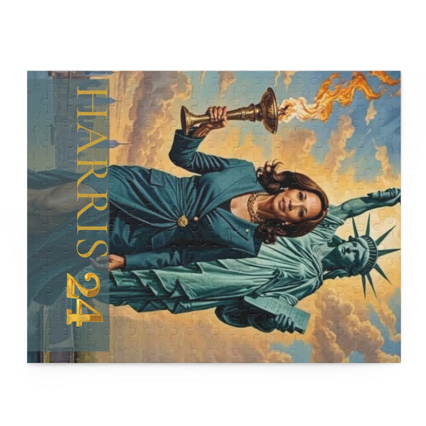 Kamala Harris Statue of Liberty Puzzle - Piece Together Empowerment!