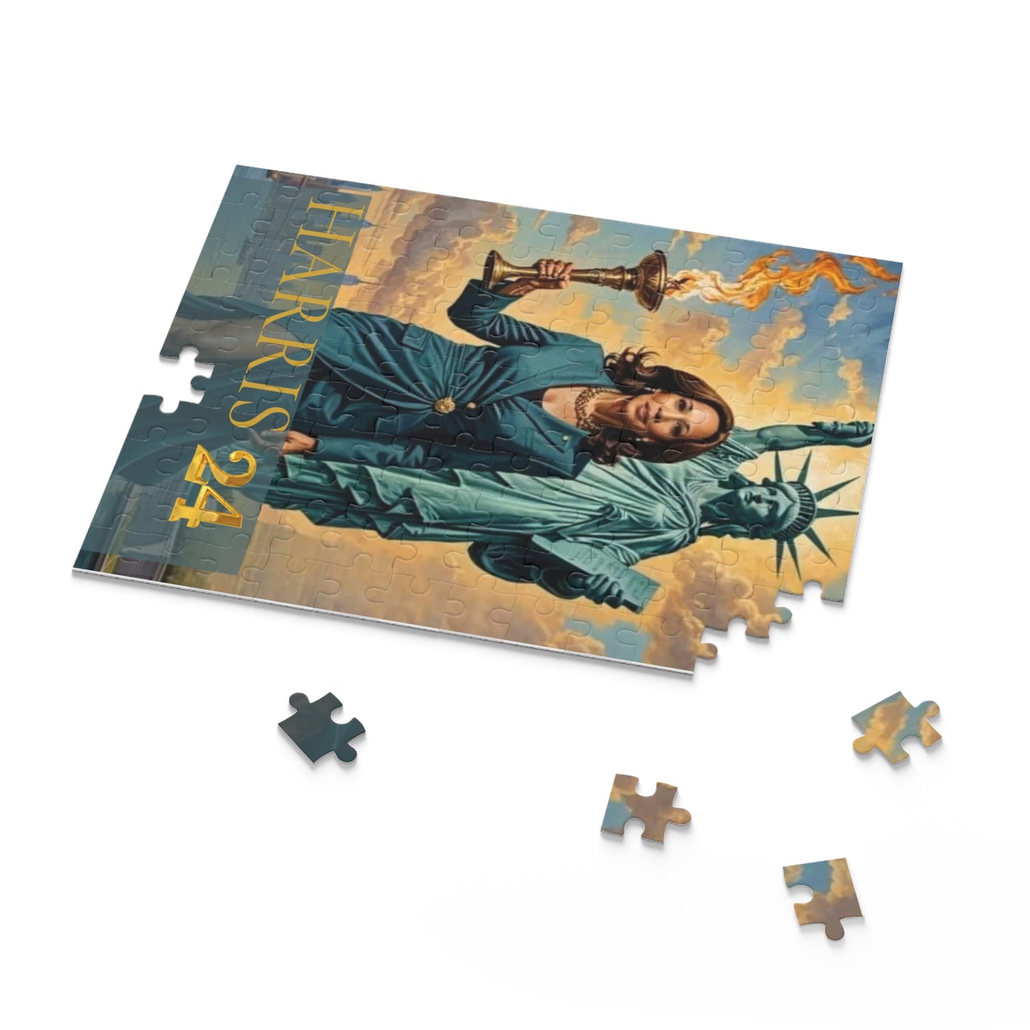 Kamala Harris Statue of Liberty Puzzle - Piece Together Empowerment!