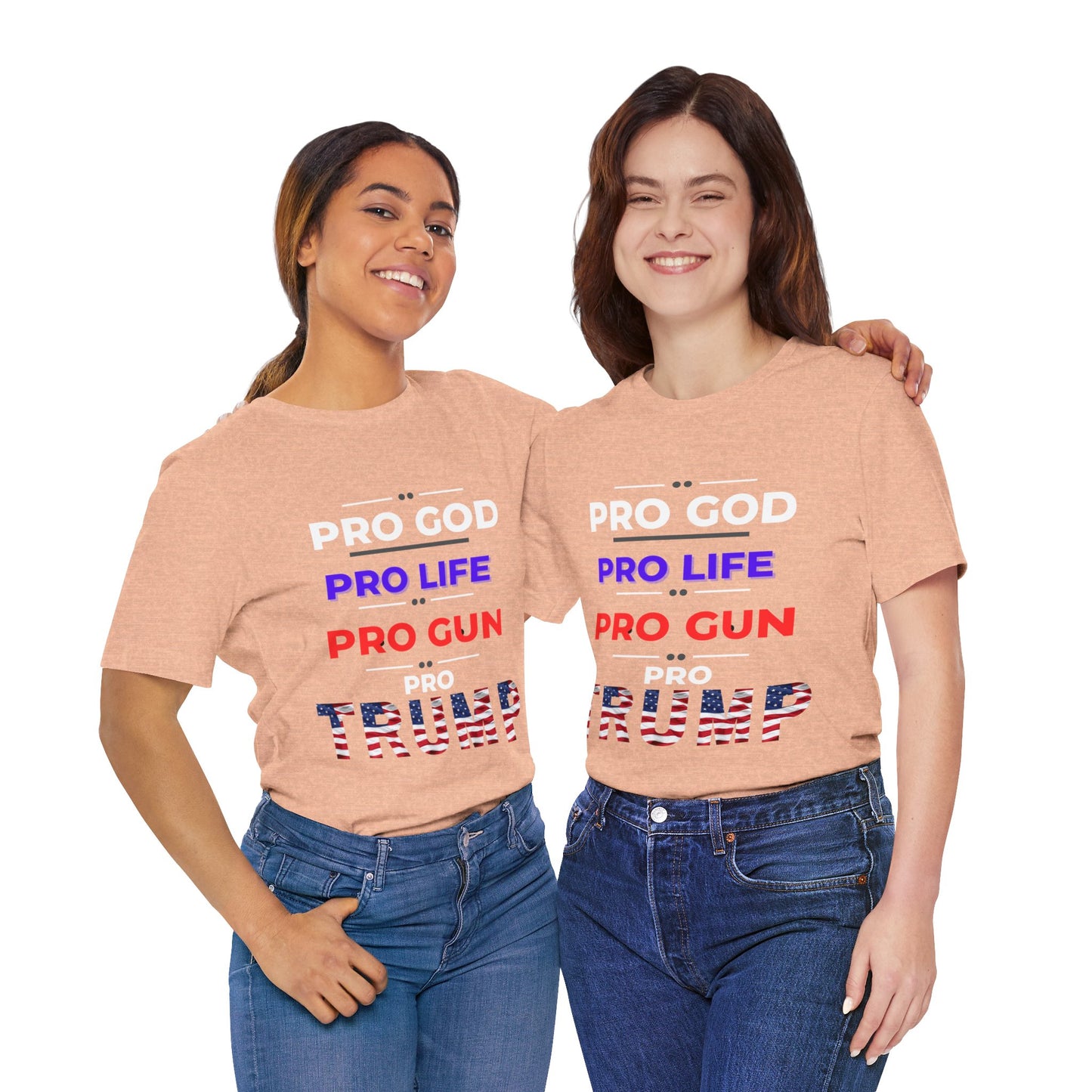Pro God, Pro Gun, Pro Trump Shirt. Unisex Jersey Short Sleeve Tee