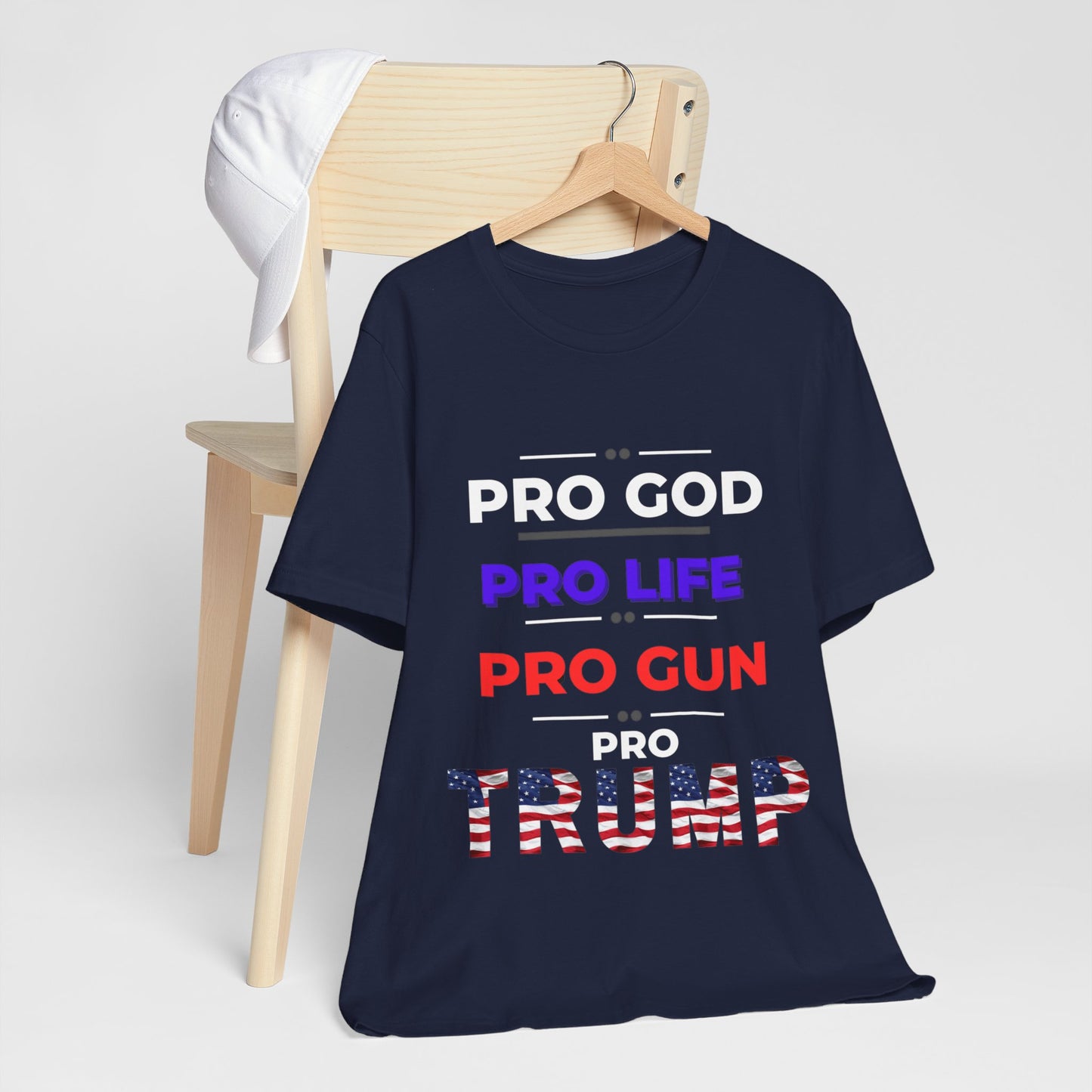 Pro God, Pro Gun, Pro Trump Shirt. Unisex Jersey Short Sleeve Tee