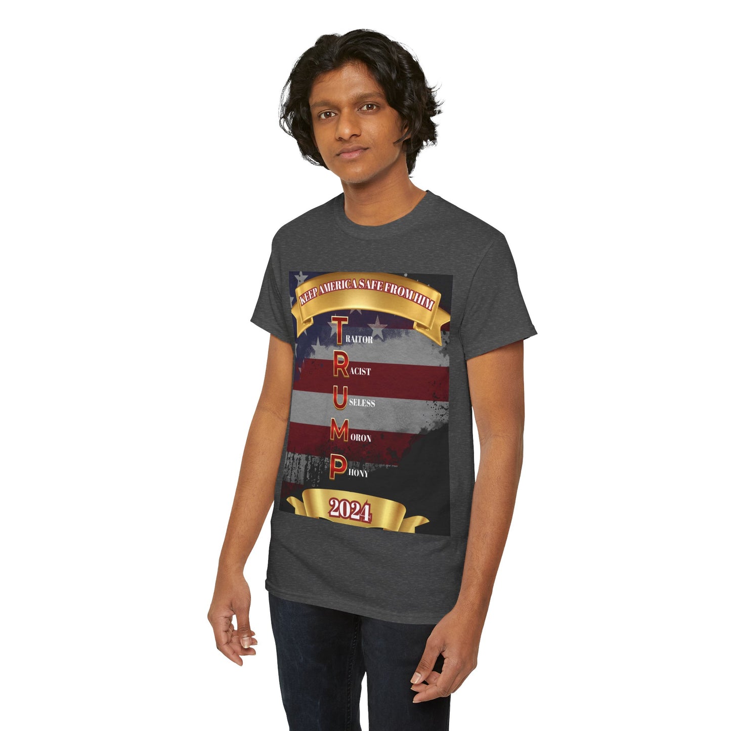 KEEP AMERICA SAFE FROM HIM Unisex Heavy Cotton Tee