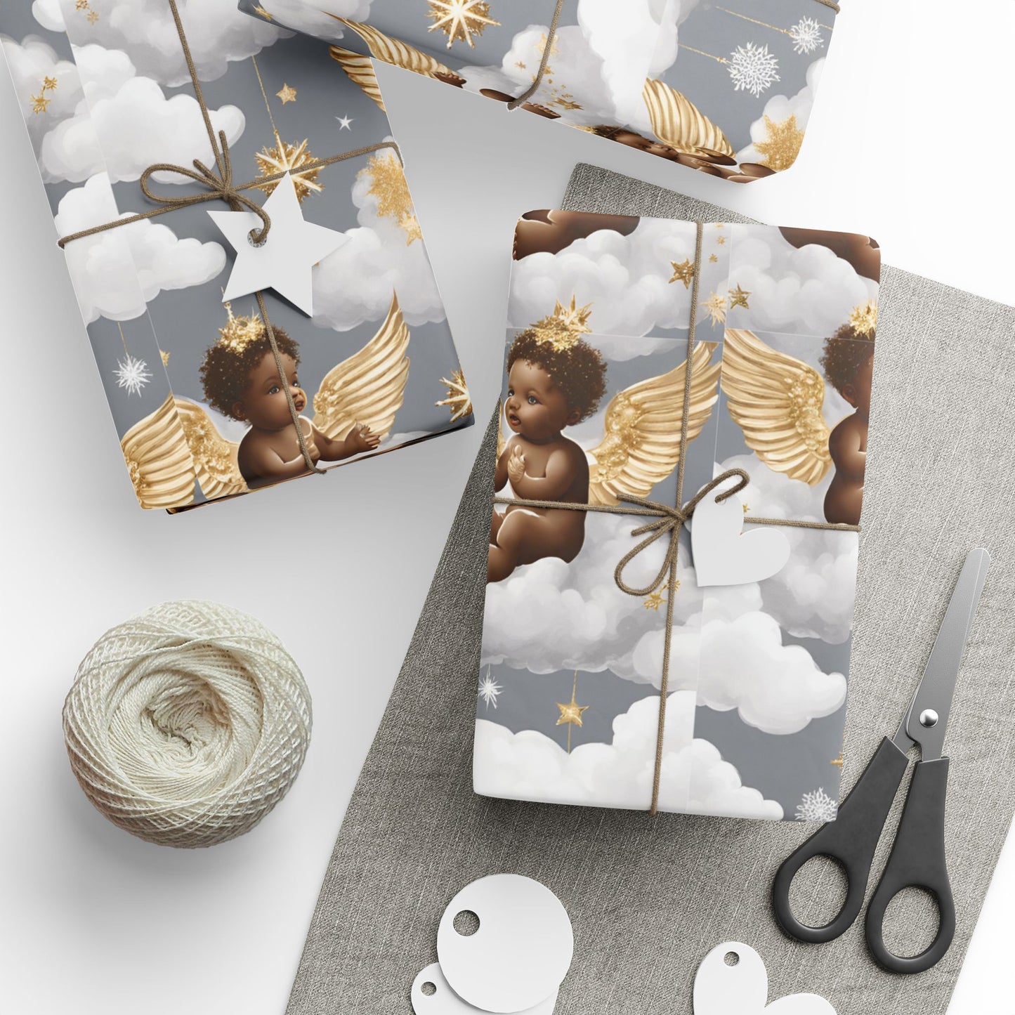 Little Black Angels Wrapping Paper Wrapping Paper