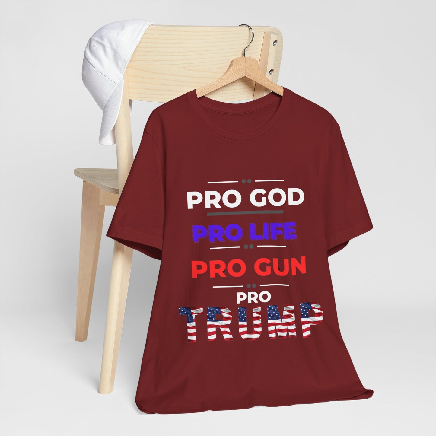 Pro God, Pro Gun, Pro Trump Shirt. Unisex Jersey Short Sleeve Tee