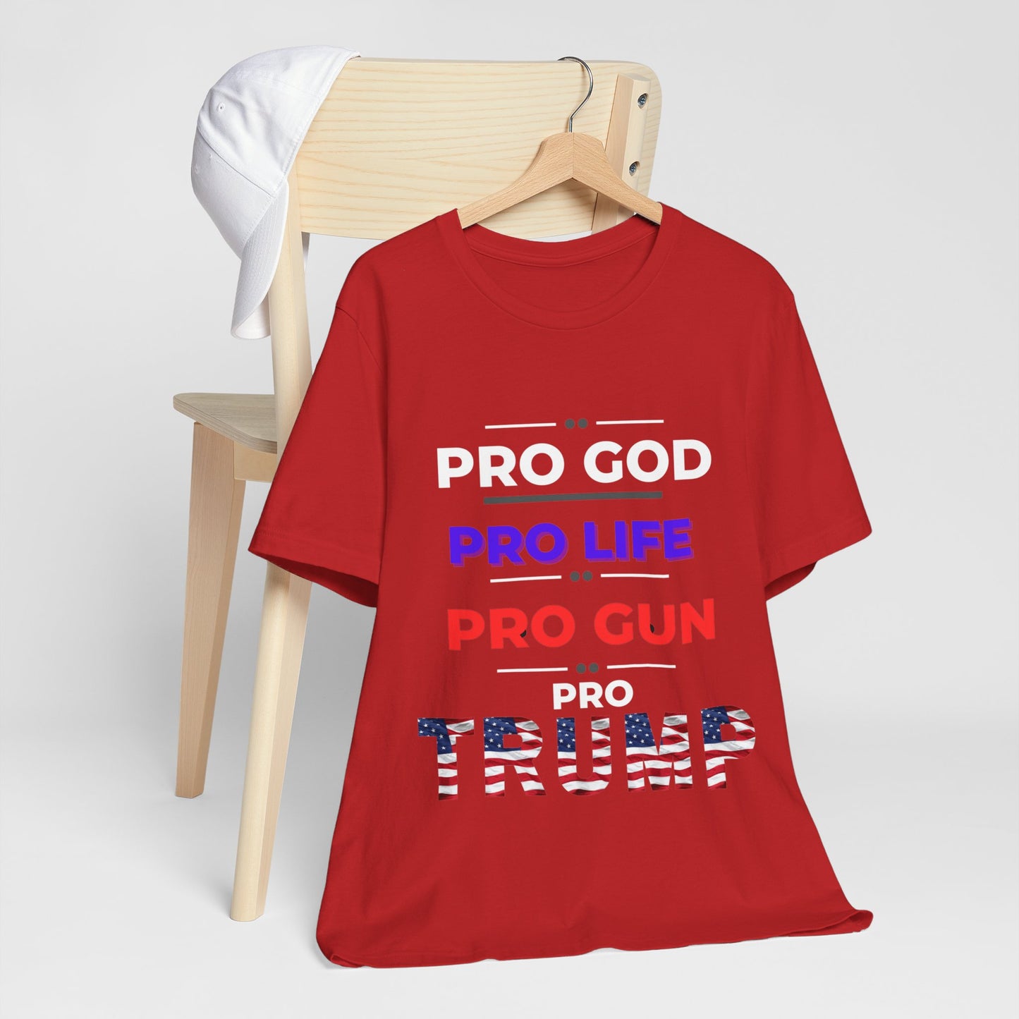 Pro God, Pro Gun, Pro Trump Shirt. Unisex Jersey Short Sleeve Tee