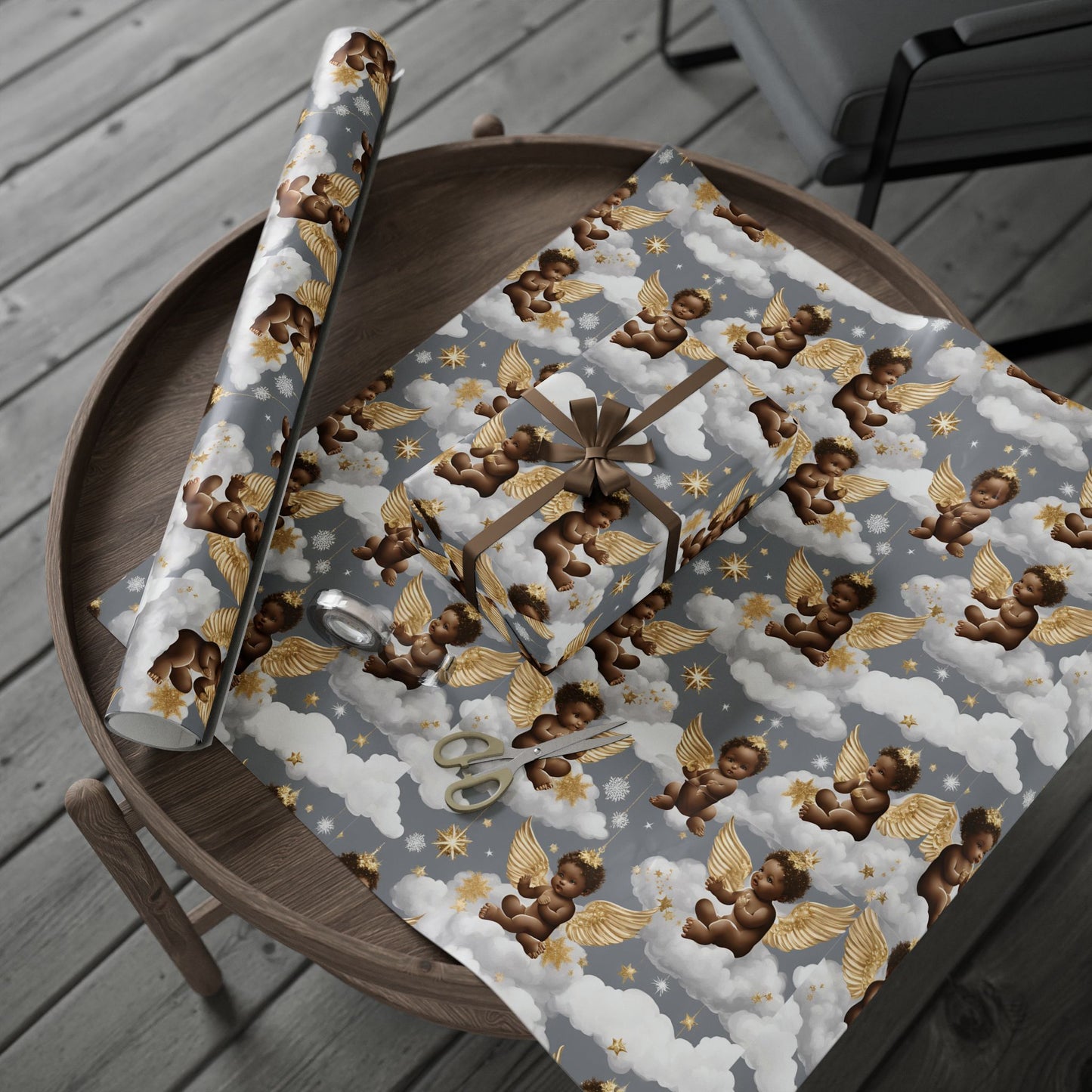 Little Black Angels Wrapping Paper Wrapping Paper