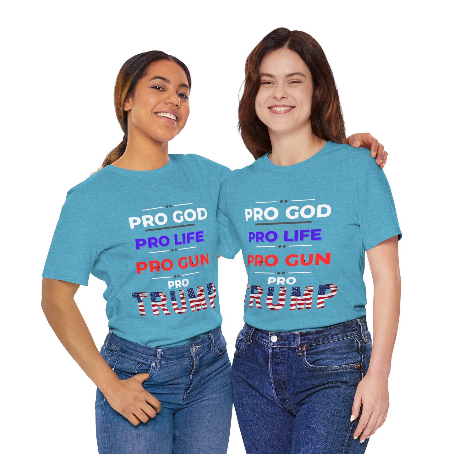 Pro God, Pro Gun, Pro Trump Shirt. Unisex Jersey Short Sleeve Tee
