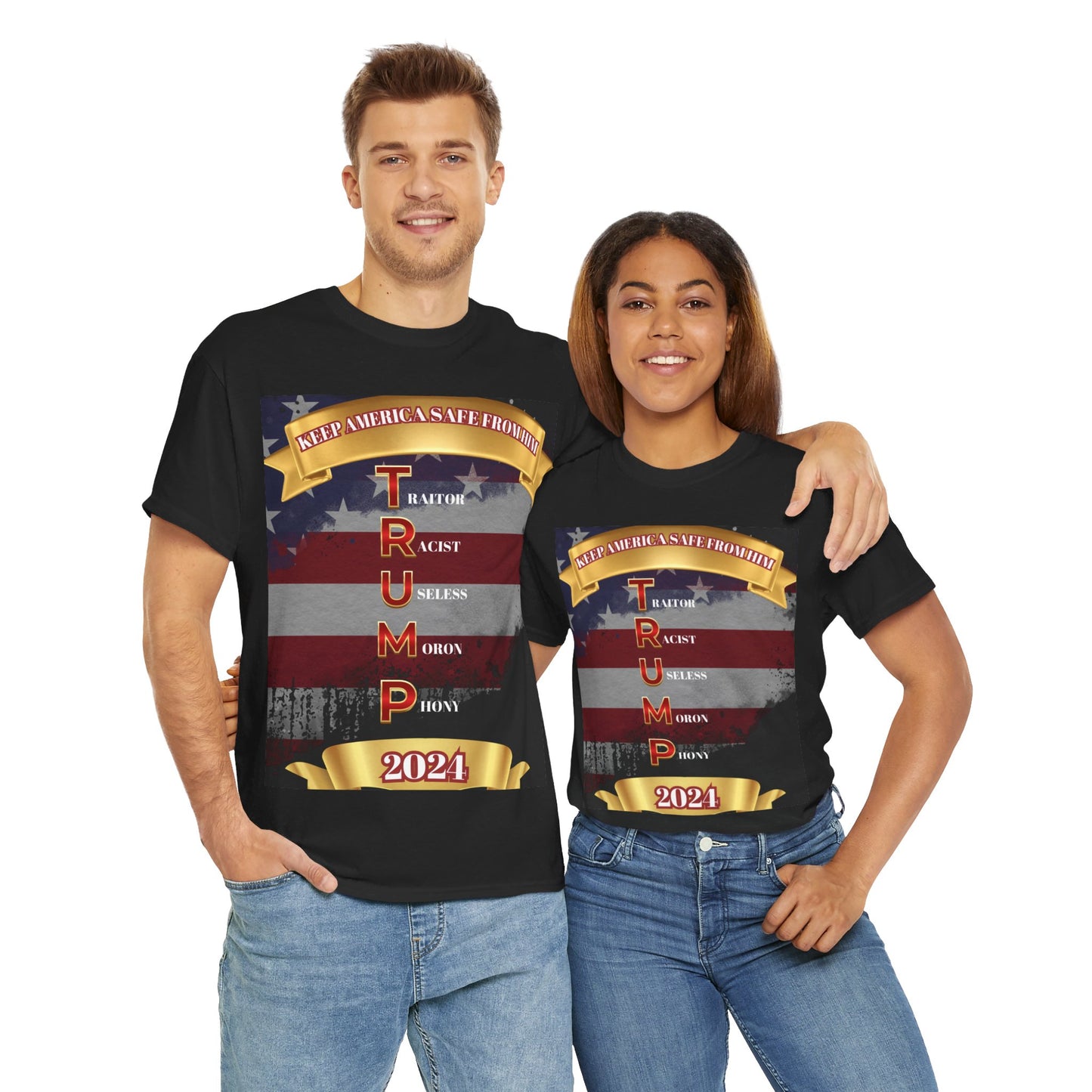 KEEP AMERICA SAFE FROM HIM Unisex Heavy Cotton Tee