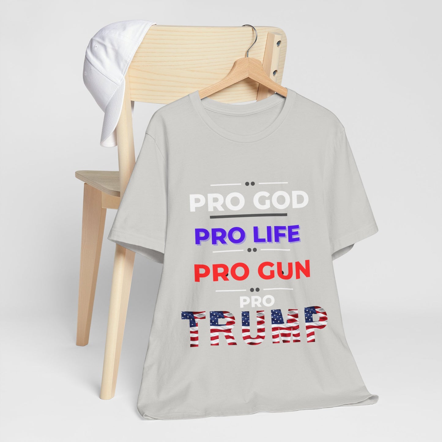 Pro God, Pro Gun, Pro Trump Shirt. Unisex Jersey Short Sleeve Tee
