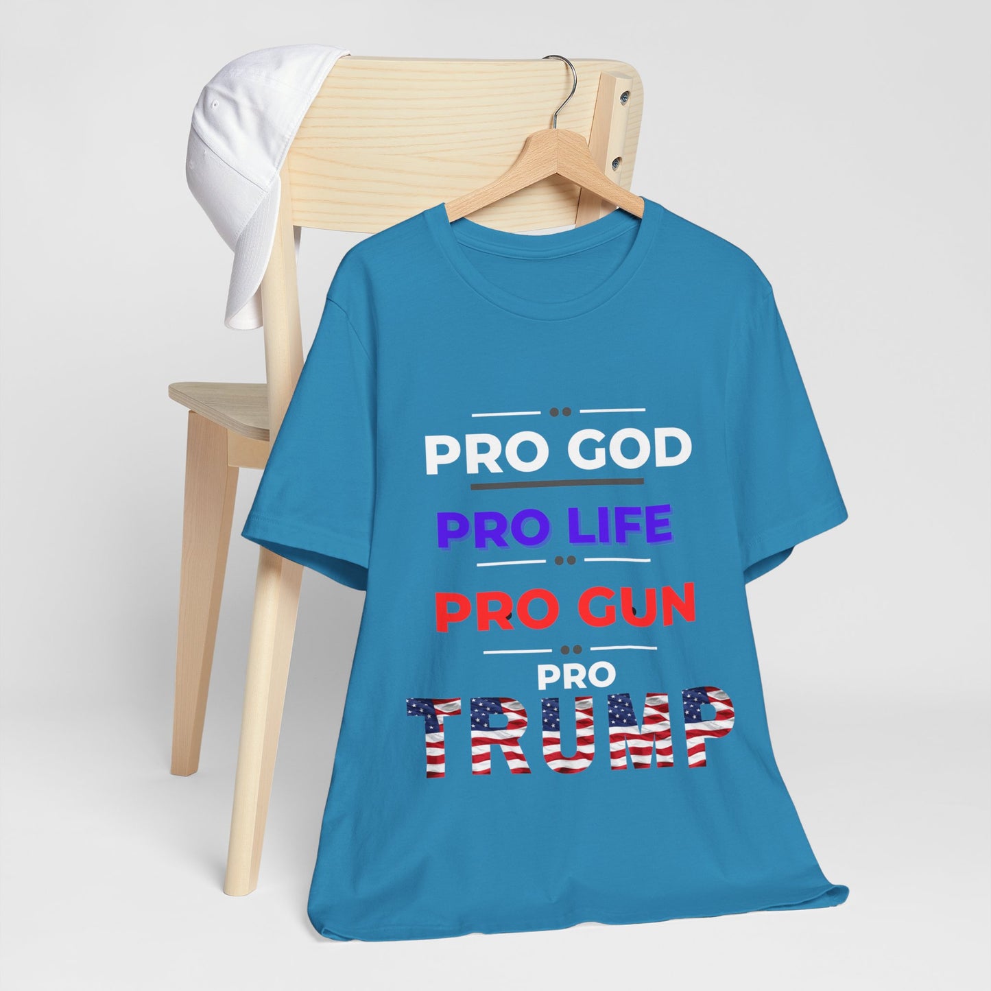 Pro God, Pro Gun, Pro Trump Shirt. Unisex Jersey Short Sleeve Tee