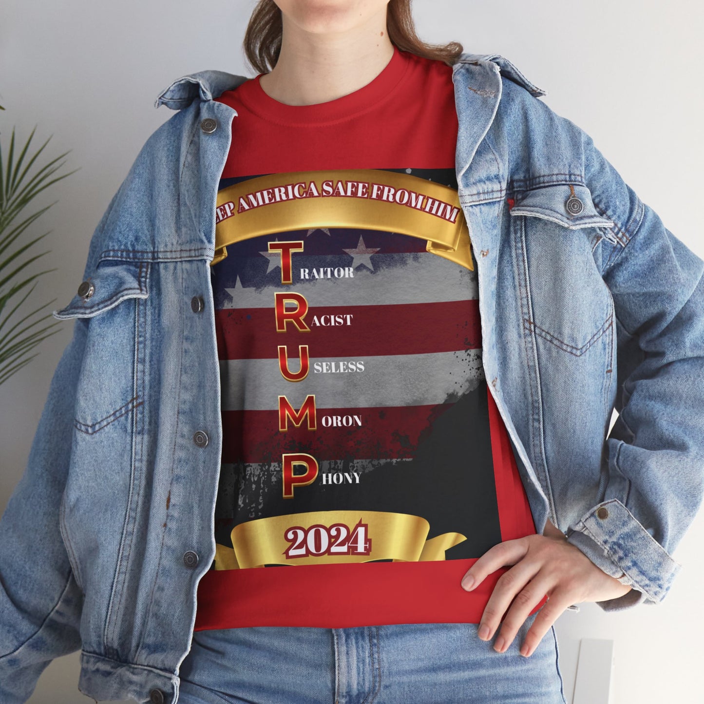 KEEP AMERICA SAFE FROM HIM Unisex Heavy Cotton Tee