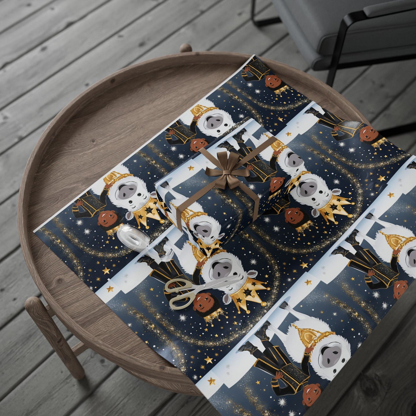 Black Prince Wrapping Paper - Regal Elegance for Your Gifts