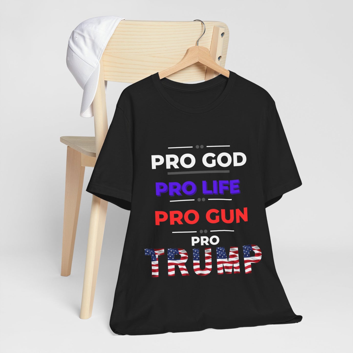 Pro God, Pro Gun, Pro Trump Shirt. Unisex Jersey Short Sleeve Tee