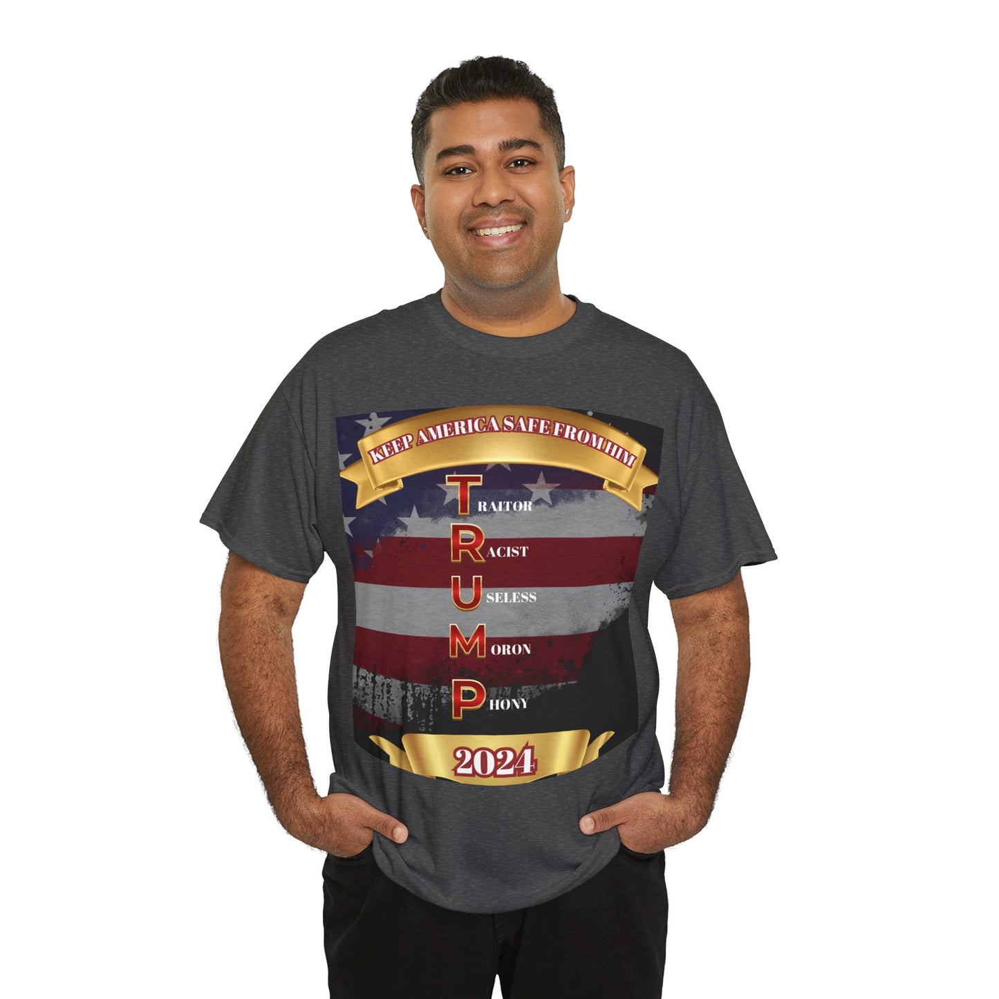 KEEP AMERICA SAFE FROM HIM Unisex Heavy Cotton Tee