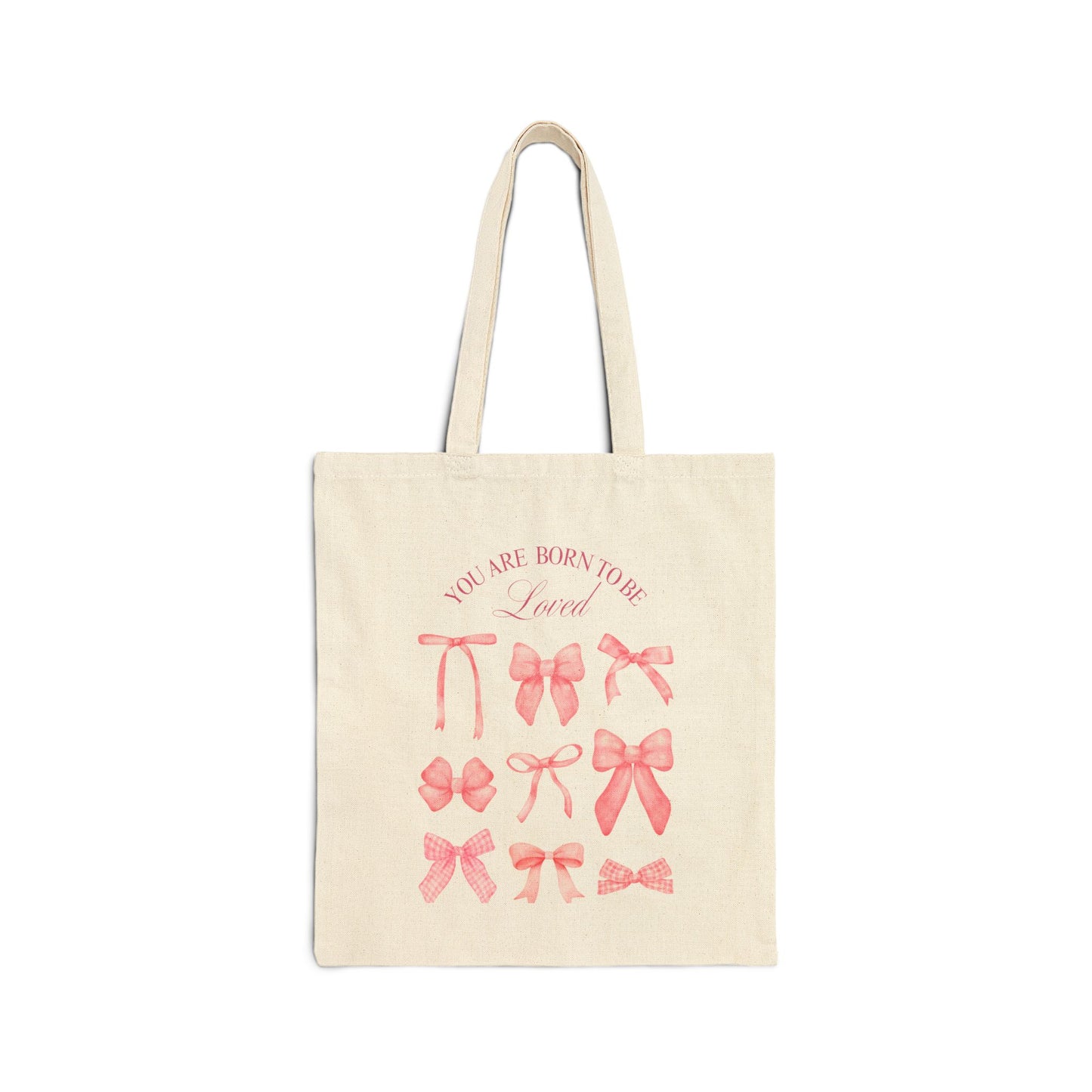 "You Were Made to Be Loved" Tote Bag - Carry Love Everywhere! Cotton Canvas Tote Bag