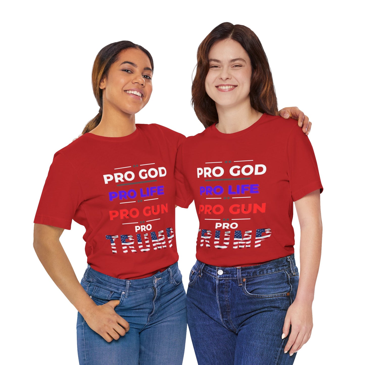 Pro God, Pro Gun, Pro Trump Shirt. Unisex Jersey Short Sleeve Tee