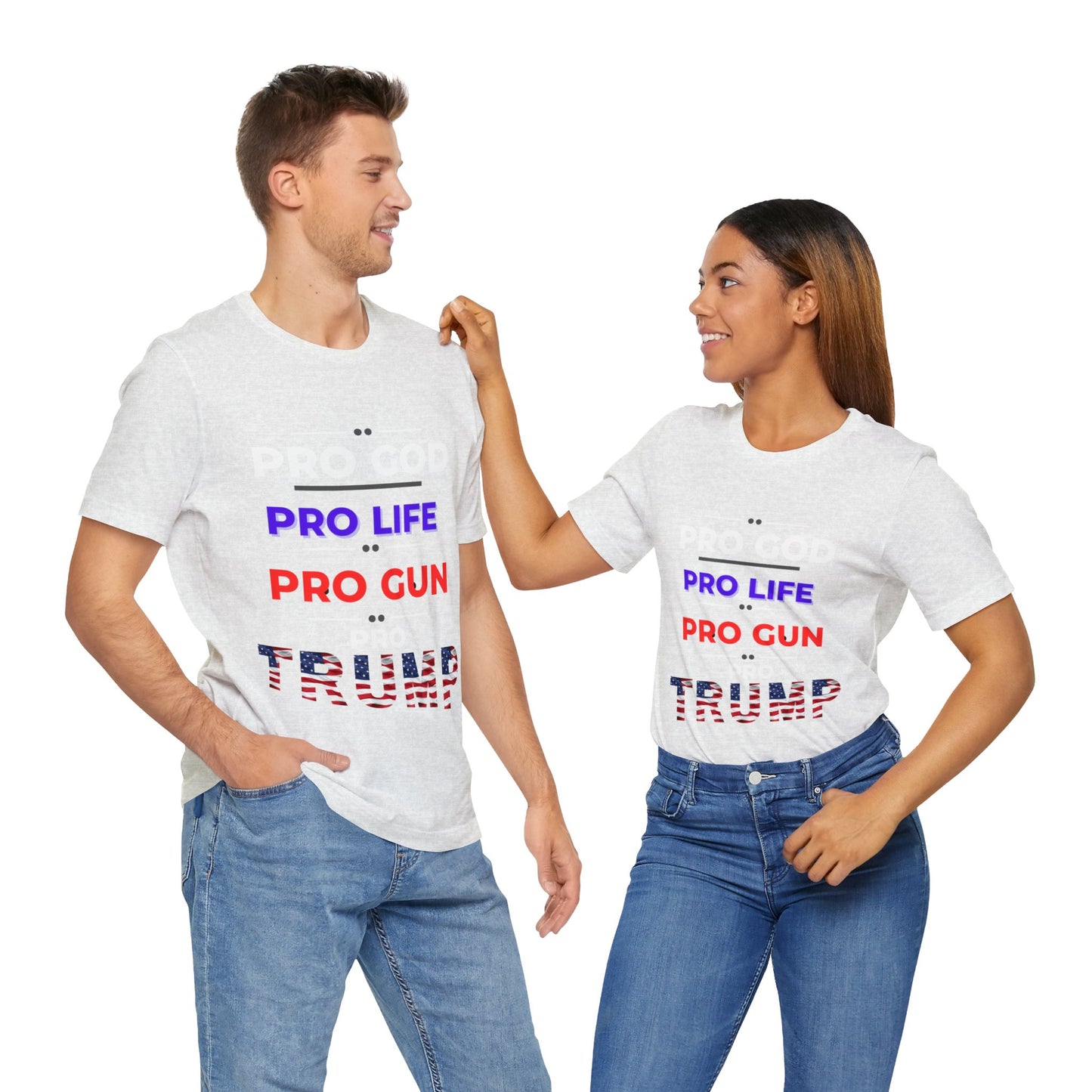 Pro God, Pro Gun, Pro Trump Shirt. Unisex Jersey Short Sleeve Tee