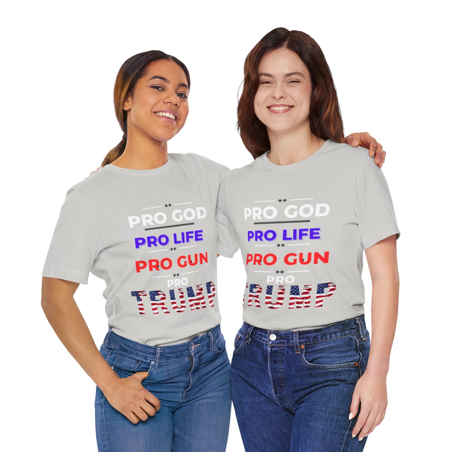 Pro God, Pro Gun, Pro Trump Shirt. Unisex Jersey Short Sleeve Tee