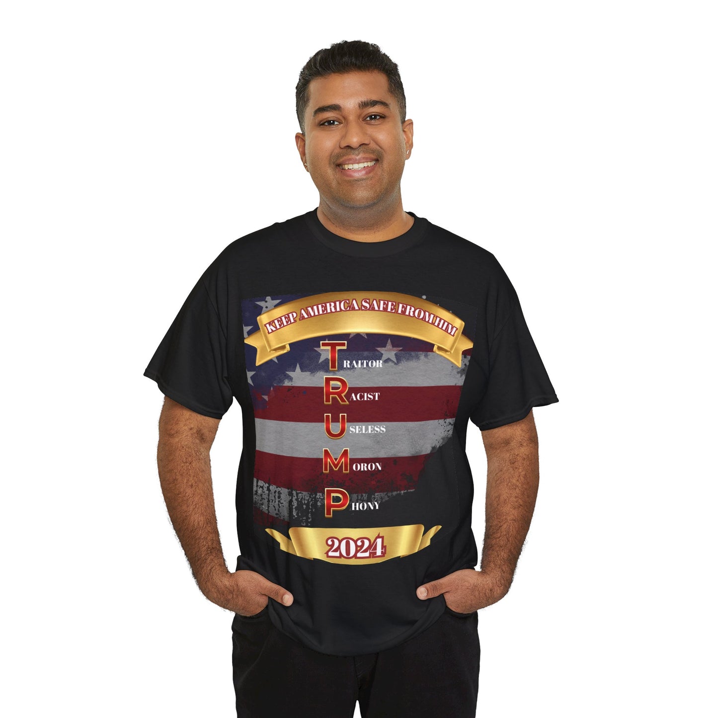 KEEP AMERICA SAFE FROM HIM Unisex Heavy Cotton Tee