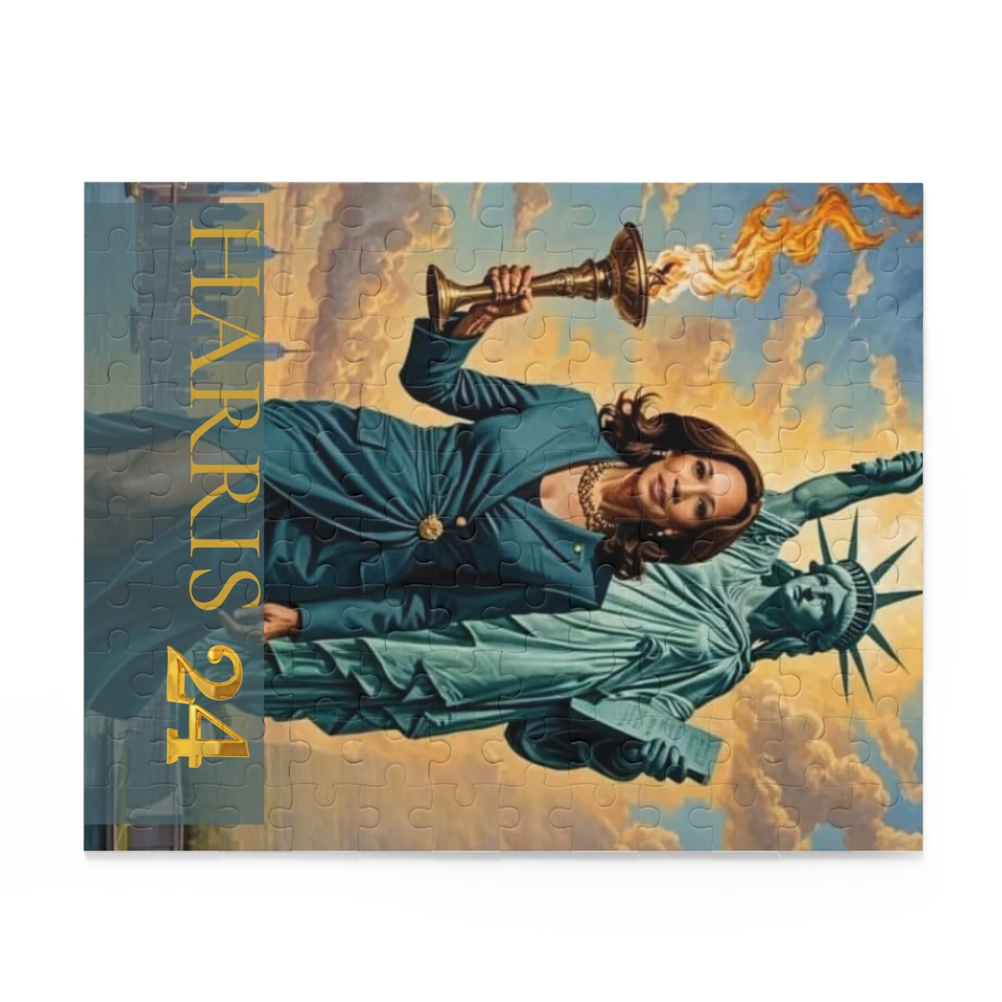 Kamala Harris Statue of Liberty Puzzle - Piece Together Empowerment!