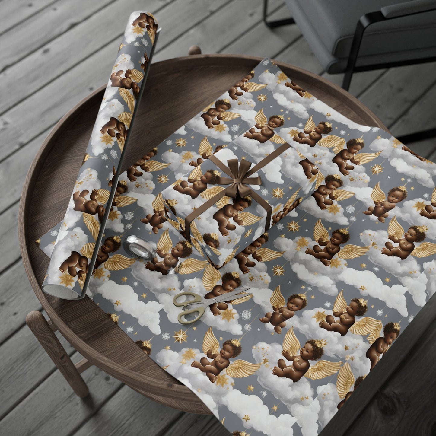 Little Black Angels Wrapping Paper Wrapping Paper