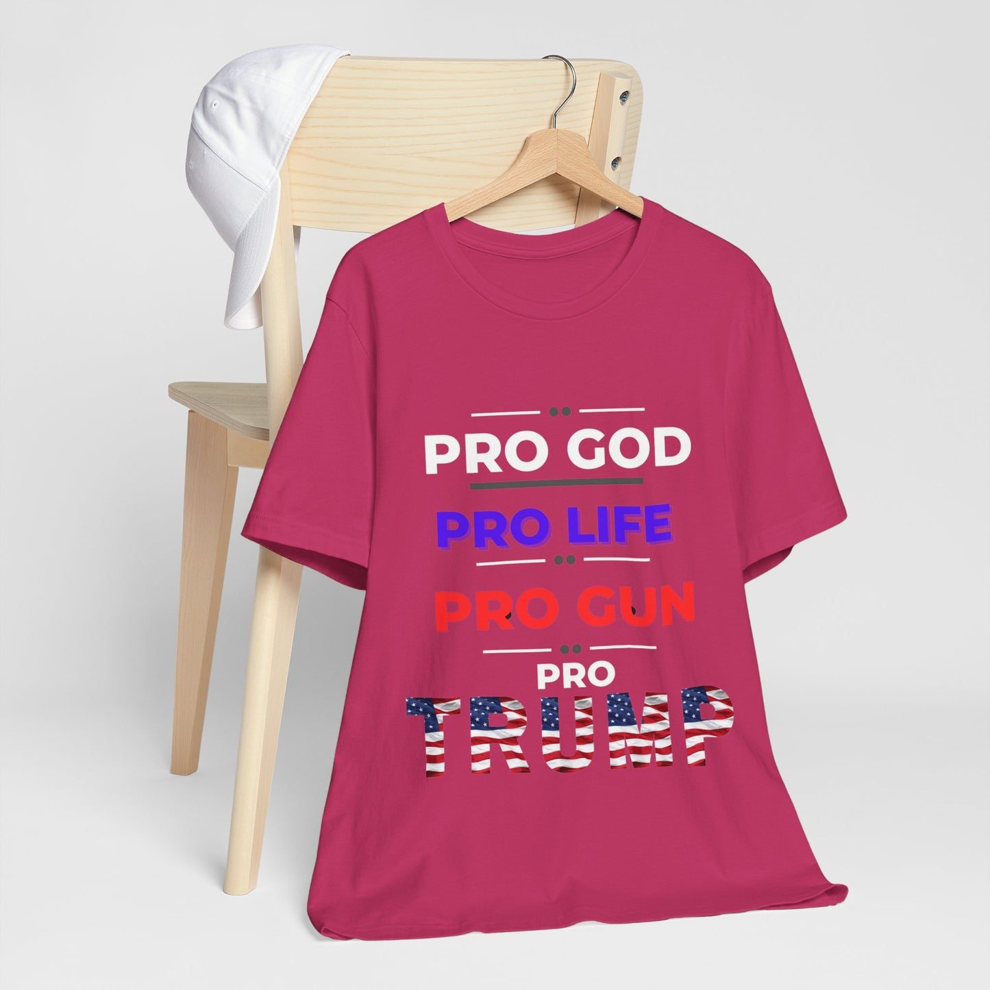 Pro God, Pro Gun, Pro Trump Shirt. Unisex Jersey Short Sleeve Tee