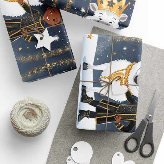Black Prince Wrapping Paper - Regal Elegance for Your Gifts