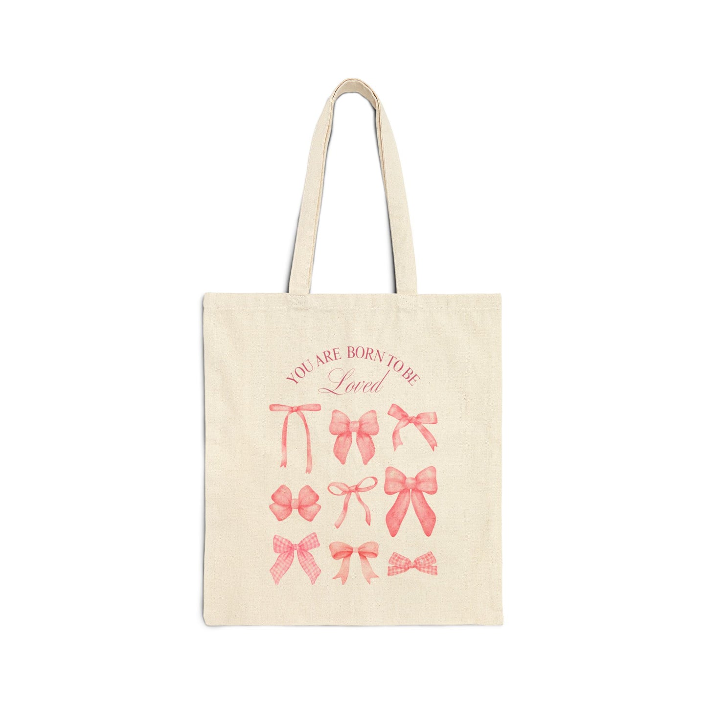 "You Were Made to Be Loved" Tote Bag - Carry Love Everywhere! Cotton Canvas Tote Bag