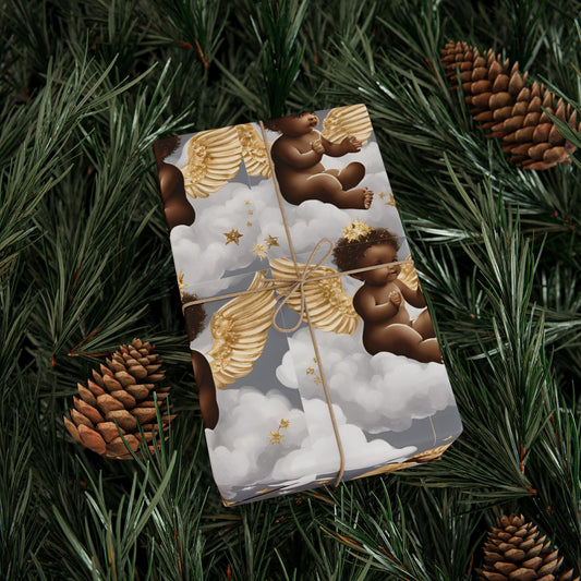 Little Black Angels Wrapping Paper Wrapping Paper