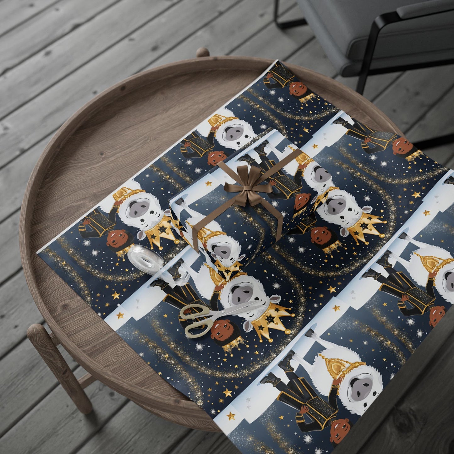 Black Prince Wrapping Paper - Regal Elegance for Your Gifts