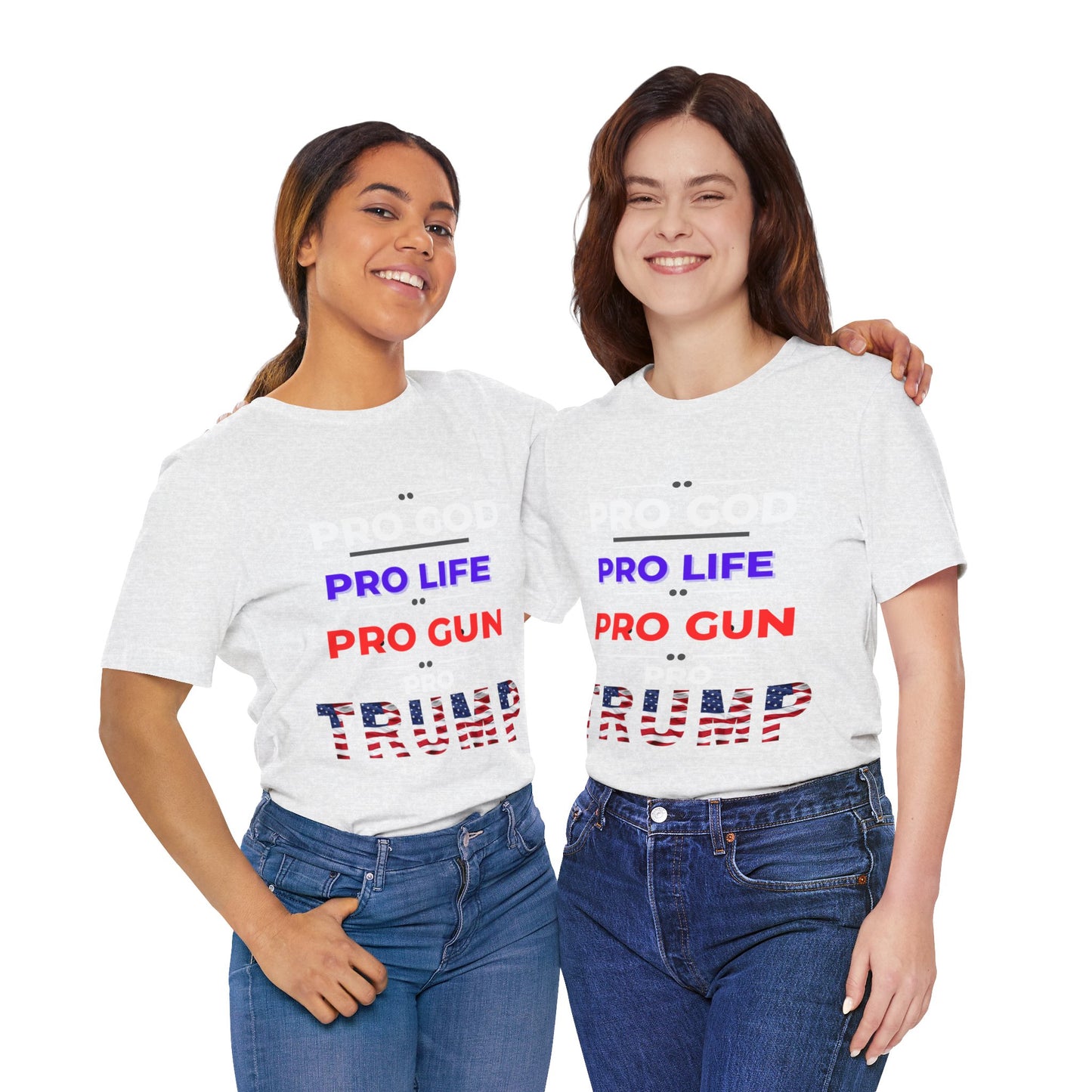 Pro God, Pro Gun, Pro Trump Shirt. Unisex Jersey Short Sleeve Tee