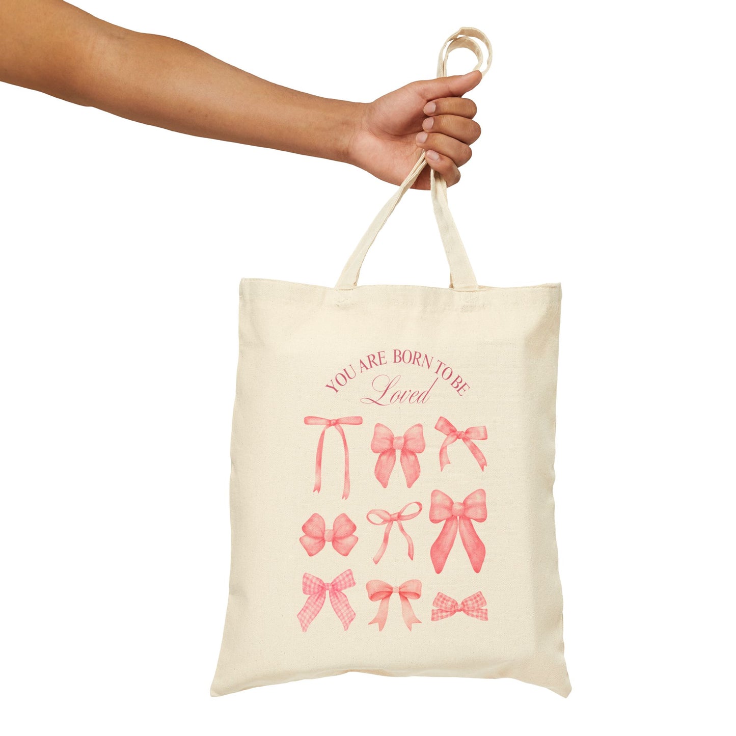 "You Were Made to Be Loved" Tote Bag - Carry Love Everywhere! Cotton Canvas Tote Bag
