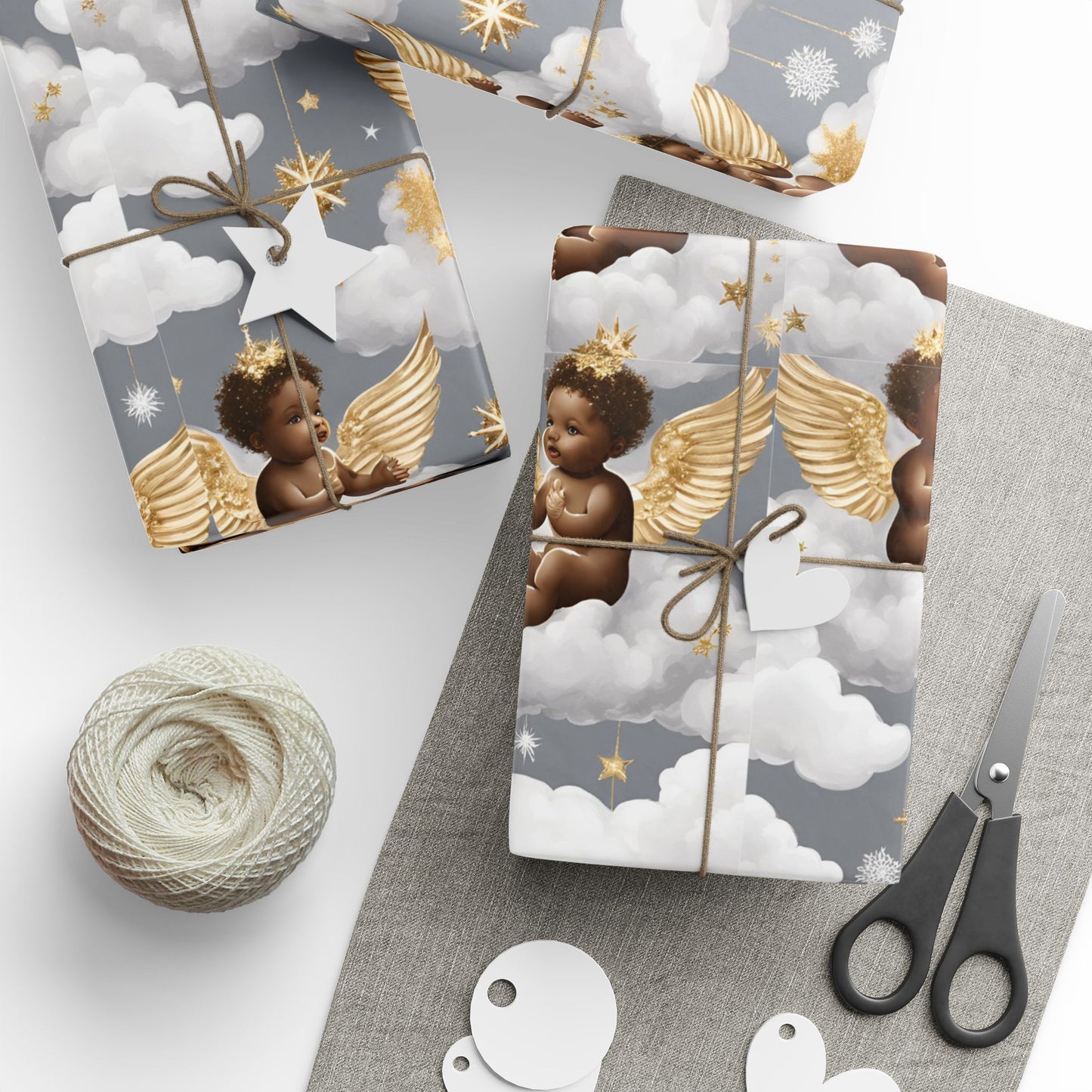 Little Black Angels Wrapping Paper Wrapping Paper