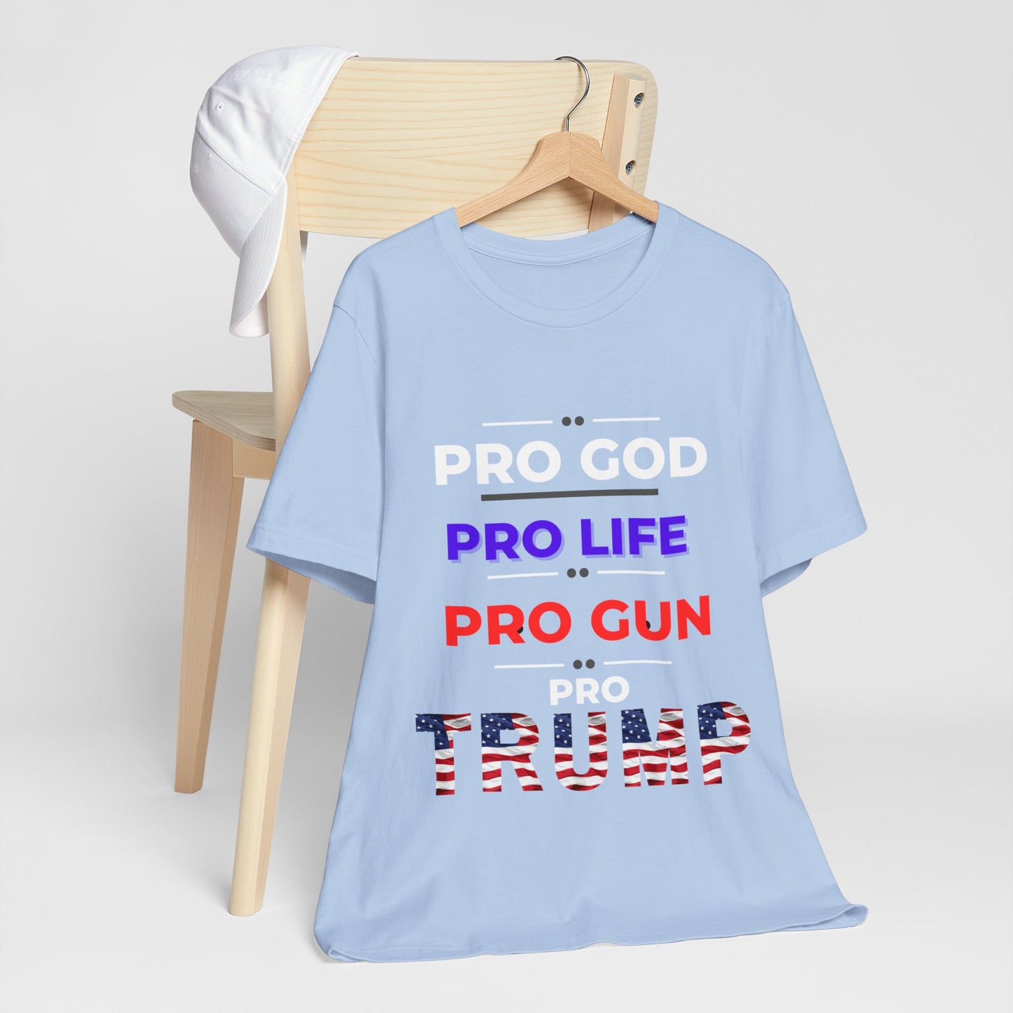 Pro God, Pro Gun, Pro Trump Shirt. Unisex Jersey Short Sleeve Tee