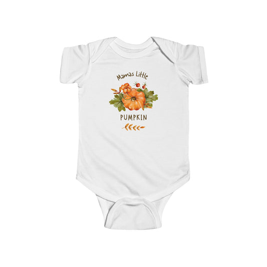 Mama's Little Pumpkin Baby Shirt. Infant Fine Jersey Bodysuit