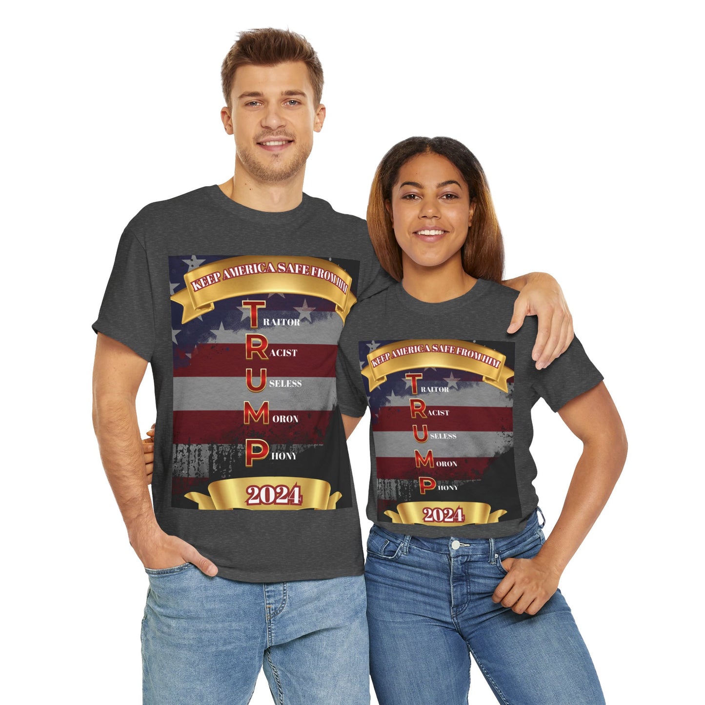 KEEP AMERICA SAFE FROM HIM Unisex Heavy Cotton Tee